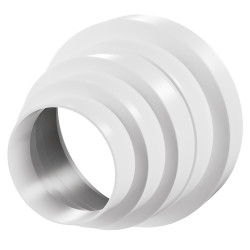 Redukcia kruhov d150/125/120/100/80 L=125mm  PVC biela