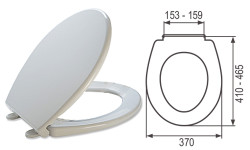 WC sedadlo Rapido biele, kovov chyt Metal fix