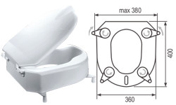WC sedadlo Kompakt Monarch 10cm s poklopom biele, univerzlny chyt