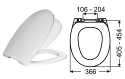 WC sedadlo Silea D4 SC samospdov biele, odnmaten, kovov chyt