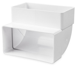 Koleno 90� ploch� zvisl� 90x220 PVC