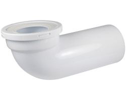 Koleno pripojovacie WC d110x220x90 hladk s gumovou manetou, do potrubia s tesnenm, polypropyln