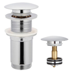 Pileta 5/4" klik bez prepadu, ztka d62mm okrhla, s vyb.kov.sitkom,vka 89-119mm,celokov.chrm