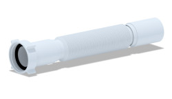 R�ra flexibiln� 6/4" d40  L320-730mm s plastovou maticou, polypropyl�n