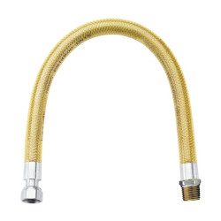 Hadica flexi plyn 1/2" x 1/2" MF pogumovan, norma UNI EN14800